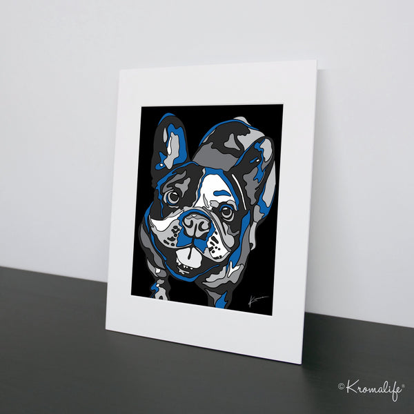 French Bulldog Matted Art Print  | USA Made Giclée Print | Frenchie Wall Art | Unique Gift for Frenchie Lovers