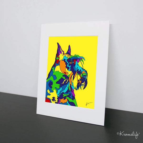 Scottish Terrier / Schnauzer Matted Art Print | USA Made Giclée Print | Dog Wall Art | Unique Gift for Dog Lovers