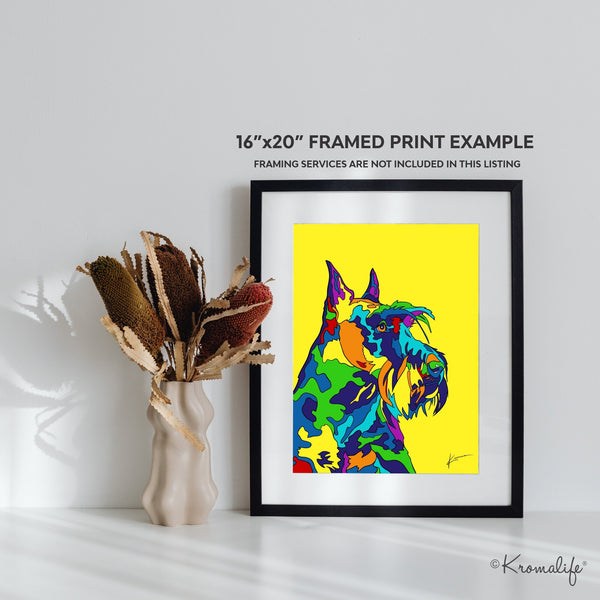 Scottish Terrier / Schnauzer Matted Art Print | USA Made Giclée Print | Dog Wall Art | Unique Gift for Dog Lovers