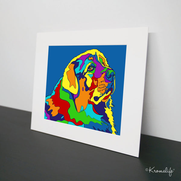 Great Pyrenees Mountain Dog Matted Art Print  | USA Made Giclée Print | Pyrenees Wall Art | Unique Gift for Dog Lovers