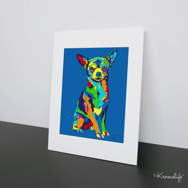 Chihuahua Matted Art Print  | USA Made Giclée Print | Chihuahua  Wall Art | Unique Gift for Chihuahua Lovers