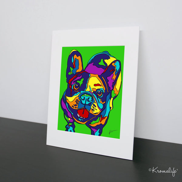 French Bulldog Matted Art Print  | USA Made Giclée Print | Frenchie Wall Art | Unique Gift for Frenchie Lovers