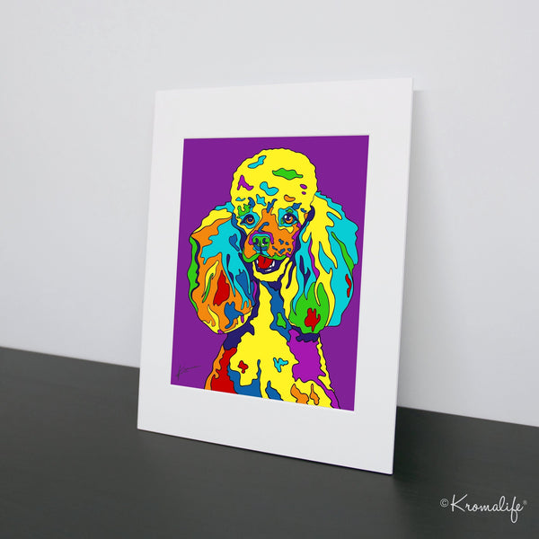 Poodle Matted Art Print  | USA Made Giclée Print | Poodle Wall Art | Unique Gift for Poodle Lovers