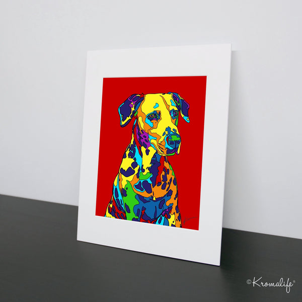 Dalmatian Matted Art Print  | USA Made Giclée Print | Dalmatian Dog Wall Art | Dalmatian Gift