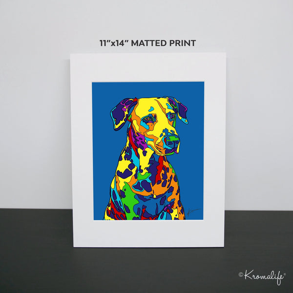 Dalmatian Matted Art Print  | USA Made Giclée Print | Dalmatian Dog Wall Art | Dalmatian Gift