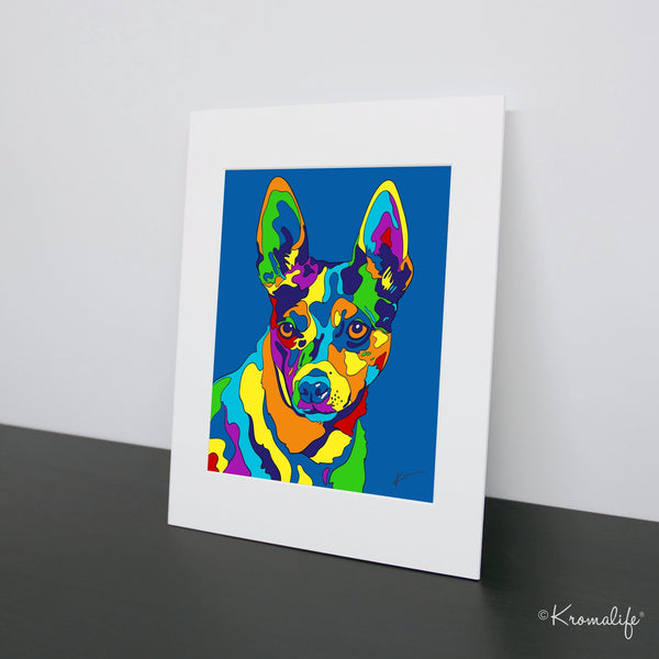 Rat Terrier Matted Art Print  | USA Made Giclée Print | Rat Terrier Dog Wall Art | Rat Terrier Gifts