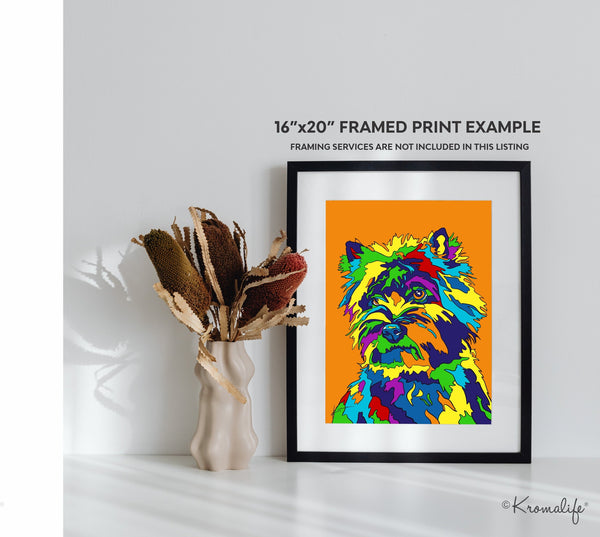 Cairn Terrier Matted Art Print  | USA Made Giclée Print | Cairn Dog Wall Art | Cairn Terrier Gifts