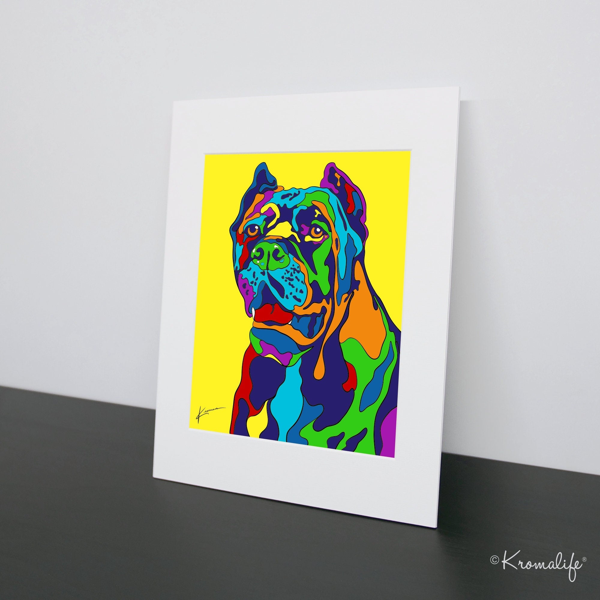 Cane Corso Matted Art Print USA Made Giclee Print Cane Corso Dog Wall Art Cane Corso Gifts