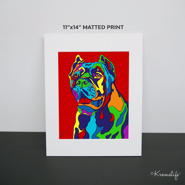 Cane Corso Matted Art Print  | USA Made Giclée Print | Cane Corso Dog Wall Art | Cane Corso Gifts