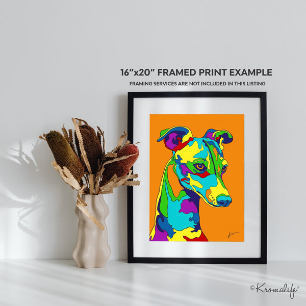Italian Greyhound Matted Art Print  | USA Made Giclée Print | IG Dog Wall Art | Unique Gift for Dog Lovers