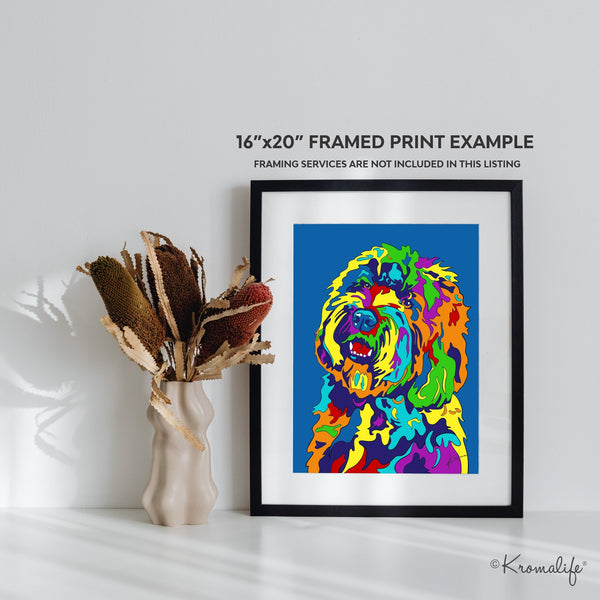 Labradoodle Matted Art Print  | USA Made Giclée Print | Labradoodle Wall Art | Unique Gift for Dog Lovers