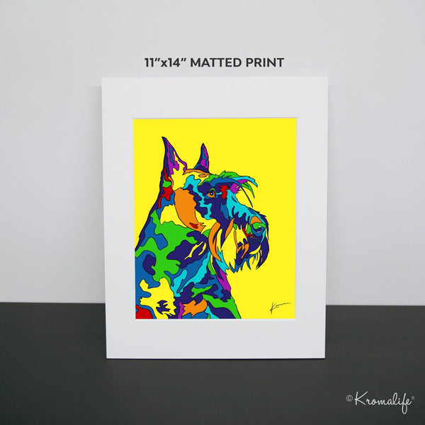 Scottish Terrier / Schnauzer Matted Art Print | USA Made Giclée Print | Dog Wall Art | Unique Gift for Dog Lovers