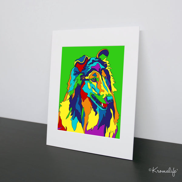 Collie Matted Art Print  | USA Made Giclée Print | Collie Wall Art | Unique Gift for Dog Lovers