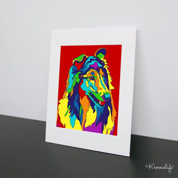 Collie Matted Art Print  | USA Made Giclée Print | Collie Wall Art | Unique Gift for Dog Lovers