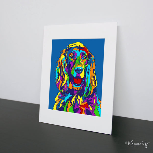 Irish Setter Matted Art Print  | USA Made Giclée Print | Irish Setter Wall Art | Unique Gift for Dog Lovers