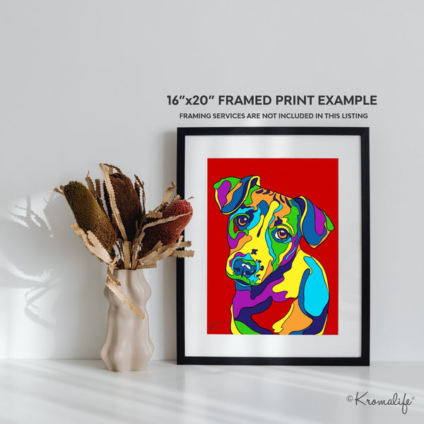 Jack Russell Matted Art Print  | USA Made Giclée Print | Jack Russell Wall Art | Unique Gift for Dog Lovers