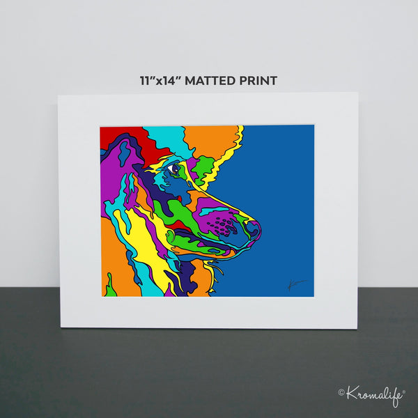 Poodle Matted Art Print  | USA Made Giclée Print | Poodle Wall Art | Unique Gift for Poodle Lovers