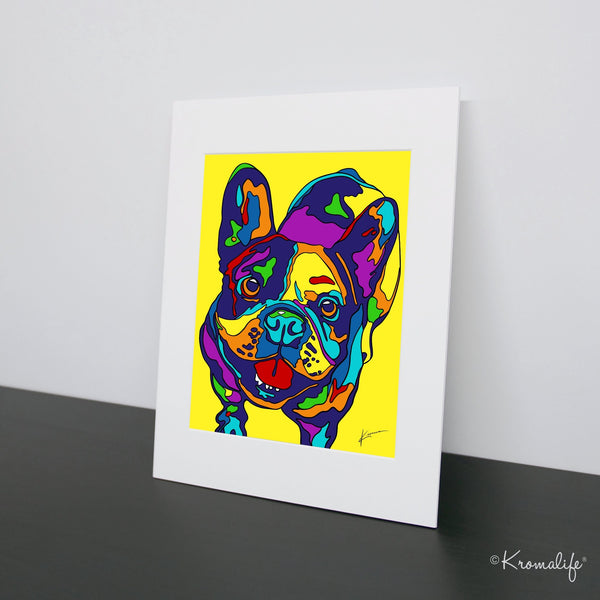 French Bulldog Matted Art Print  | USA Made Giclée Print | Frenchie Wall Art | Unique Gift for Frenchie Lovers