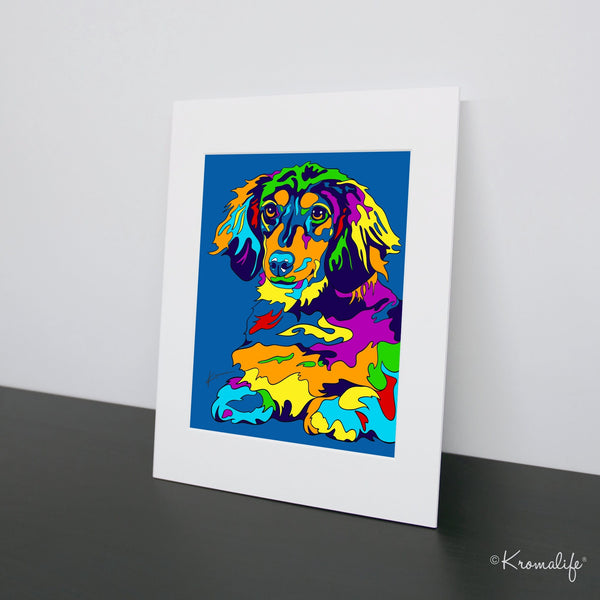Dachshund Matted Art Print  | USA Made Giclée Print | Dachshund Wall Art | Unique Gift for Dachshund Dog Lovers