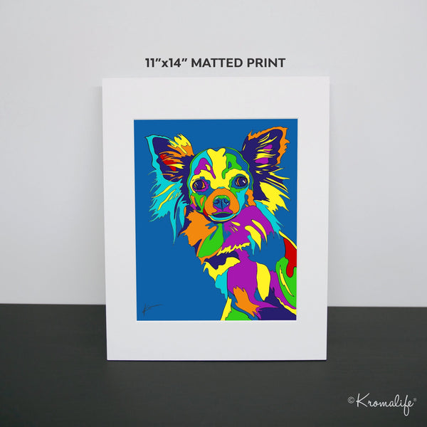 Chihuahua Matted Art Print | USA Made Giclée Print | Chihuahua Wall Art | Unique Gift for Chihuahua Lovers