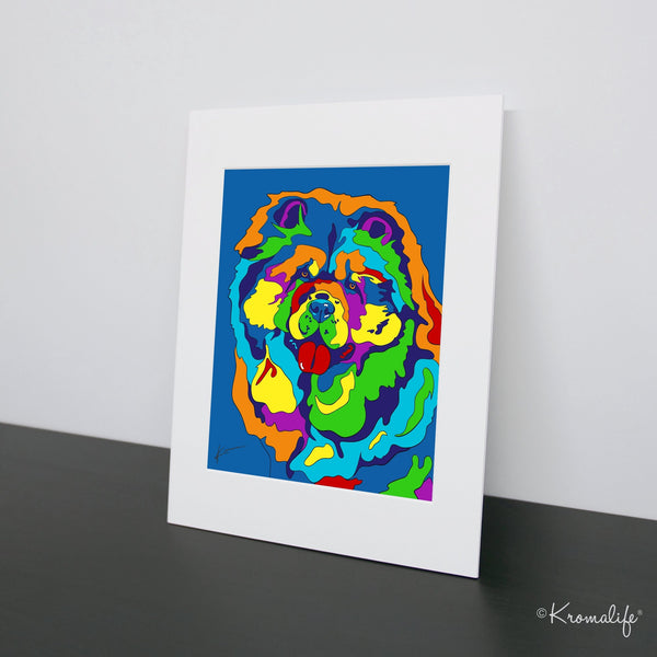 Chow Chow Matted Art Print  | USA Made Giclée Print | Chow Dog Wall Art | Chow Chow Gifts
