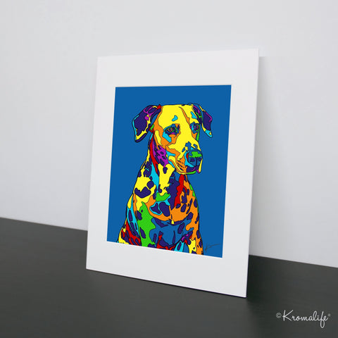Dalmatian Matted Art Print  | USA Made Giclée Print | Dalmatian Dog Wall Art | Dalmatian Gift