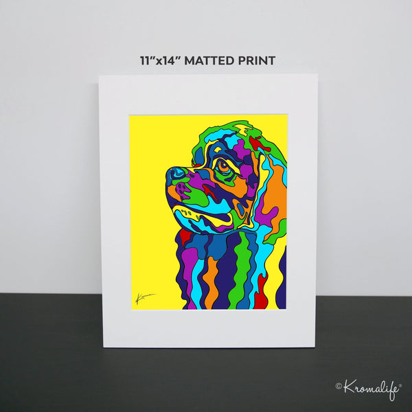 Cocker Spaniel Matted Art Print  | USA Made Giclée Print | Cocker Spaniel Dog Wall Art | Cocker Spaniel Gift