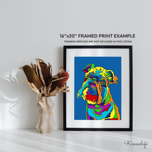 Brussels Griffon Matted Art Print  | USA Made Giclée Print | Griffon Dog Wall Art | Griffon Gift