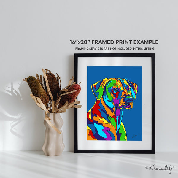 Rhodesian Ridgeback Matted Art Print  | USA Made Giclée Print | Rhodesian Ridgeback Dog Wall Art | Rhodesian Ridgeback Gifts