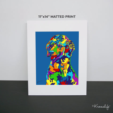 Poodle Matted Art Print  | USA Made Giclée Print | Poodle Wall Art | Unique Gift for Poodle Lovers