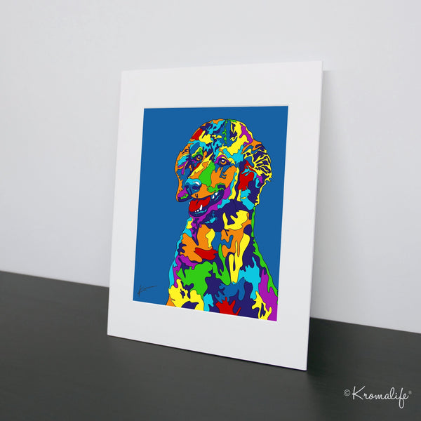 Poodle Matted Art Print  | USA Made Giclée Print | Poodle Wall Art | Unique Gift for Poodle Lovers