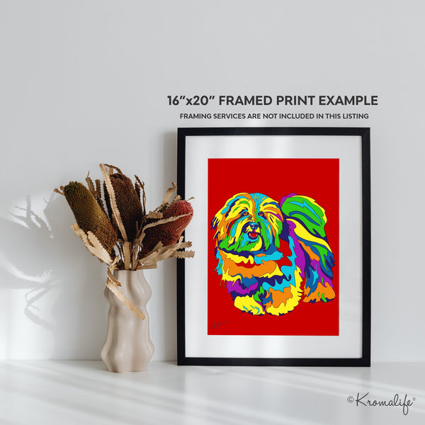 Coton de Tulear Art Print  | USA Made Matted Giclée Print | Coton Dog Wall Art | Coton Gifts