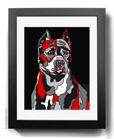 American Pit Bull Terrier (cropped) Art Print